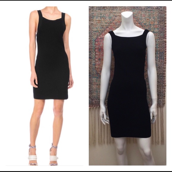TRR Rag & Bone Black Fitted Square Back Dress XS - Picture 3 of 9